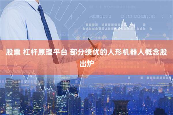 股票 杠杆原理平台 部分绩优的人形机器人概念股出炉