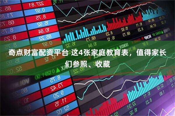奇点财富配资平台 这4张家庭教育表，值得家长们参照、收藏