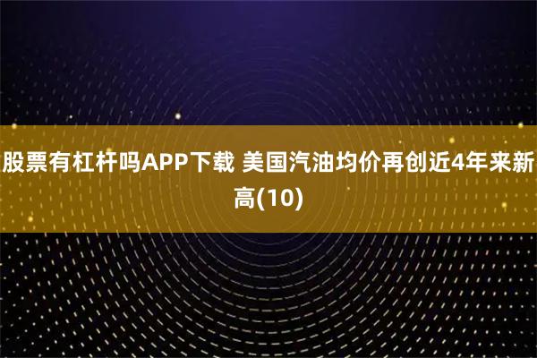 股票有杠杆吗APP下载 美国汽油均价再创近4年来新高(10)